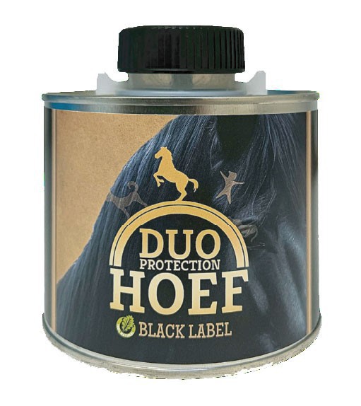 Duo protection huf black label 500ml hufpflege fuer pferde huffett